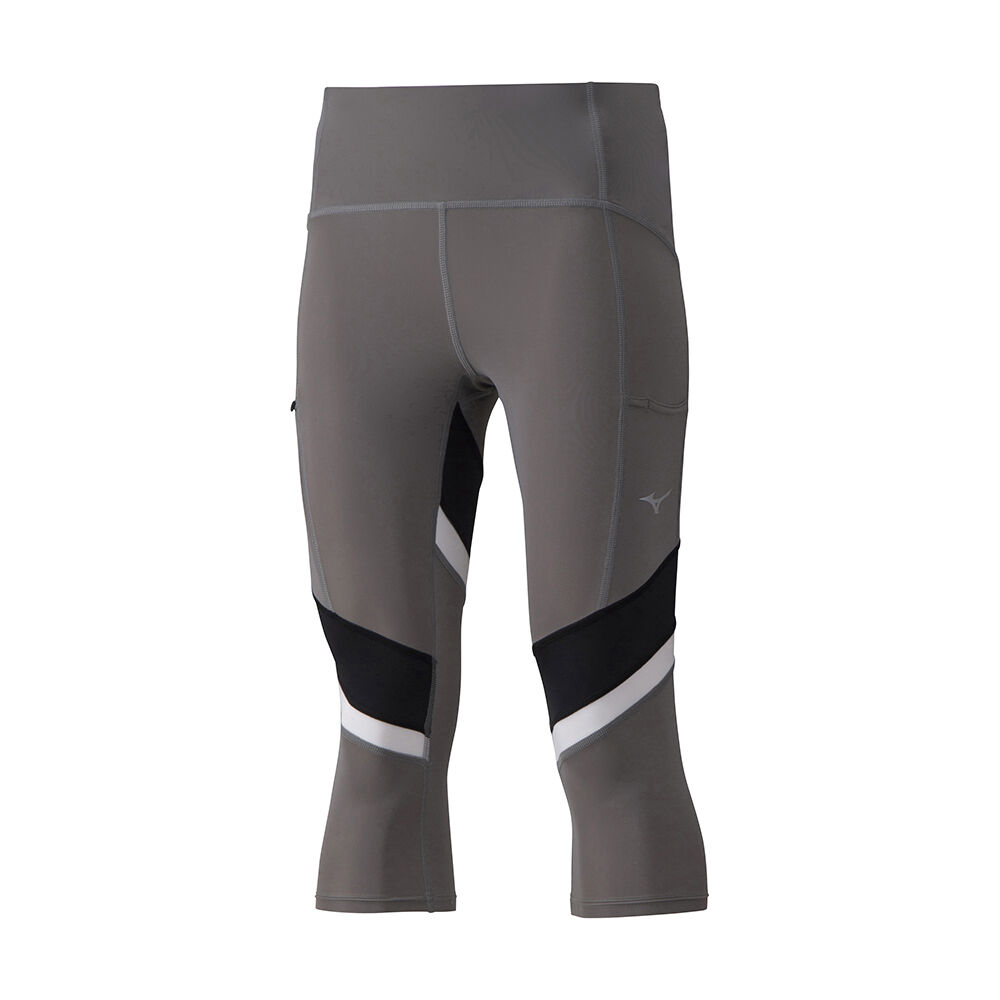 Damske Legíny Mizuno Core ¾ Bezecke Siva Vypredaj RIQO54038